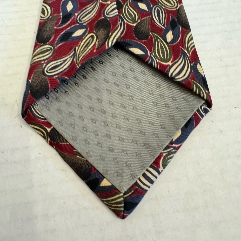 Vintage GIVENCy Monsieur Designer Silk Neck Tie Burgundy Business Preppy Classic